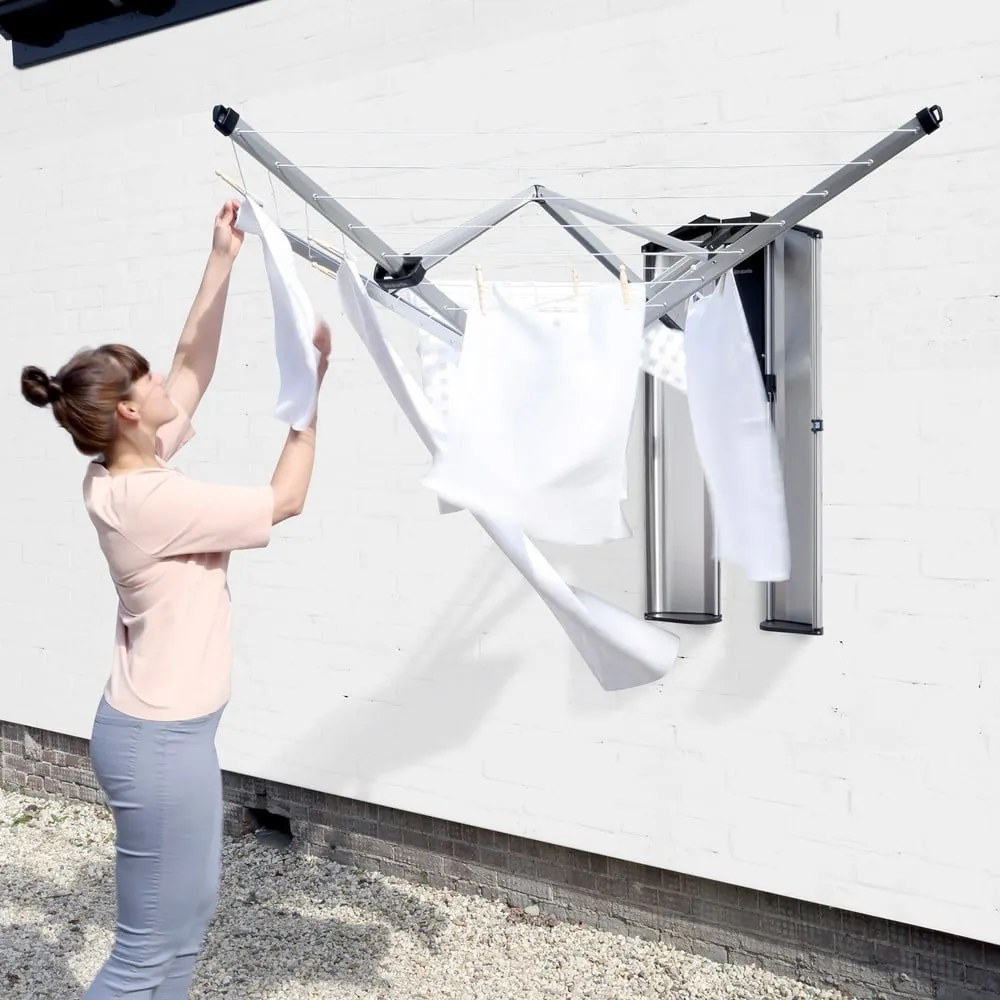Vonkajší nástenný sušiak na bielizeň WallFix 24m – Brabantia