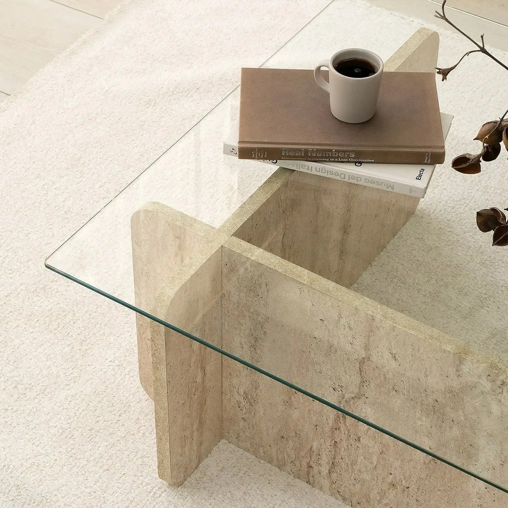 Konferenčný stolík Escape Travertine