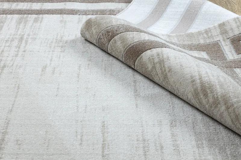 Moderný koberec NOBLE 1539 67 vzor rámu vintage - Štrukturálny, dve vrstvy rúna, krémová béžová Veľkosť: 120x170 cm