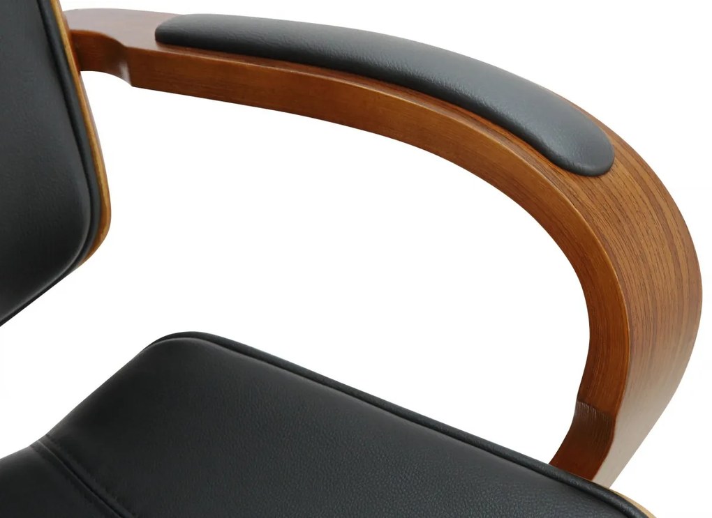 Design-Shop Kancelárska stolička Dayton - drevo orech - Čierna