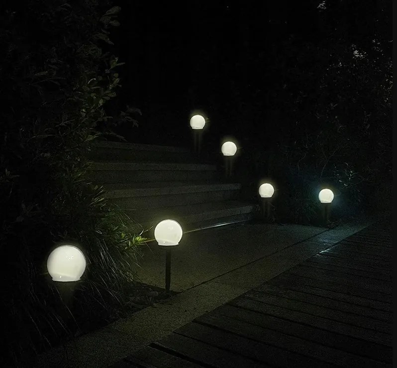 Gardlov 18310 Záhradná solárna lampa guľa 9 cm, IP44 6 ks