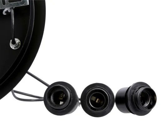 Luster na lanku SPIEGA 3xE27/60W/230V zlatá/čierna