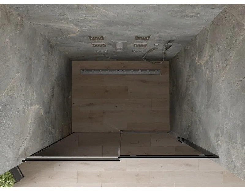 Mexen OMEGA posuvné sprchové dvere do otvoru 140 cm, šedé, 825-140-000-01-40