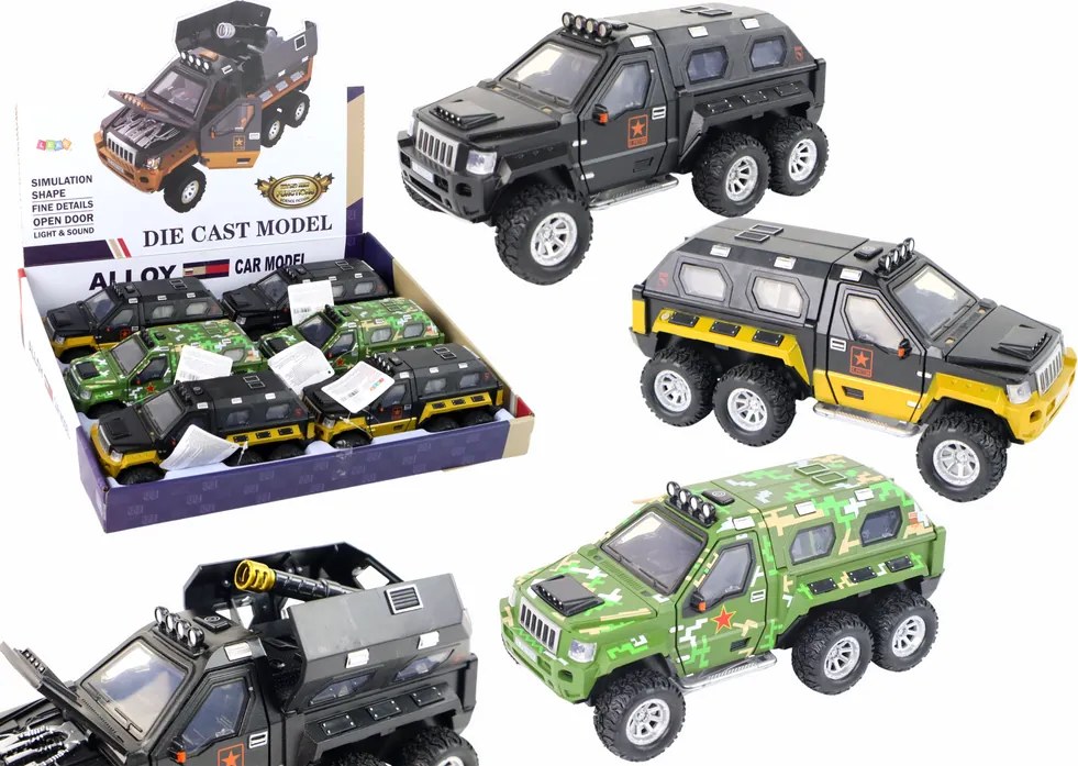 LEAN Toys Auto s delom vo vnútri, zvuk, svetlo, 3 farby