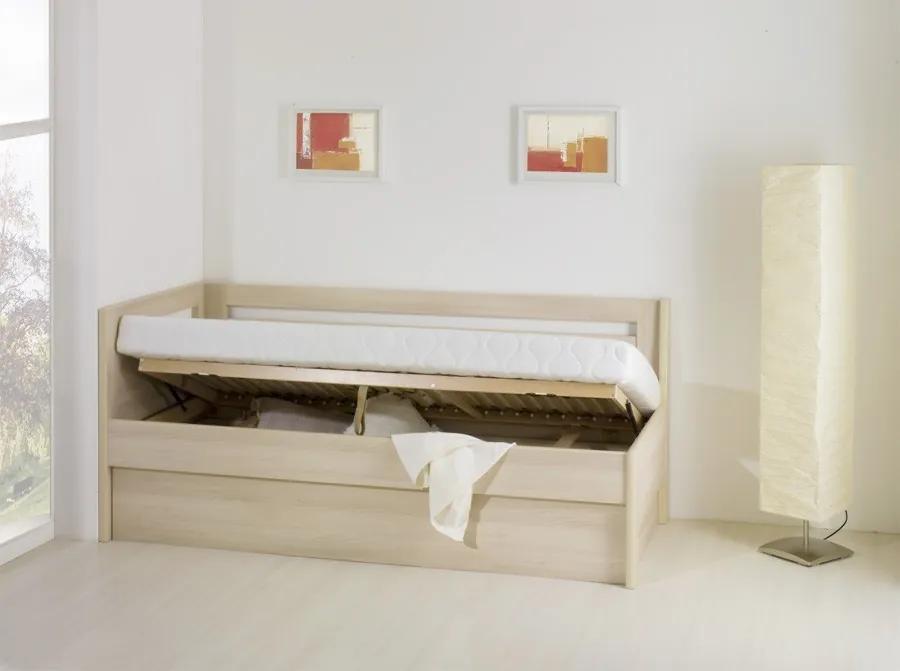 BMB TINA - masívna buková posteľ 90 x 200 cm ľavá, buk masív