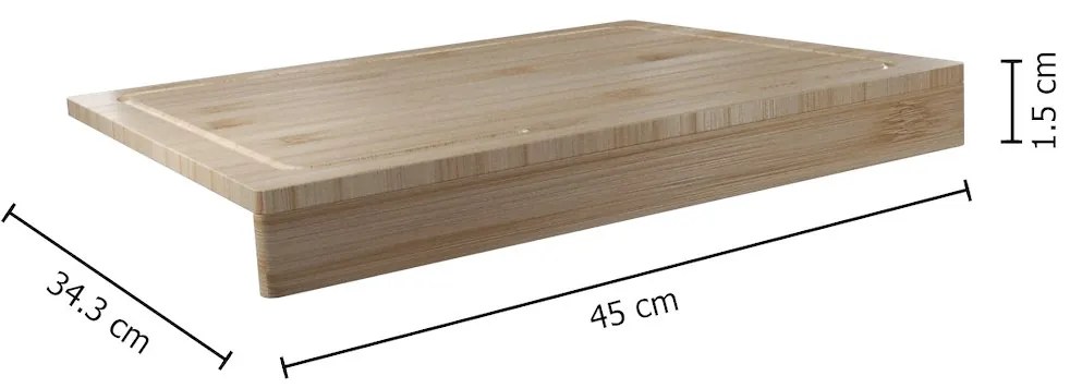 Doska na krájanie Ria, bambus, 45x34,3 cm