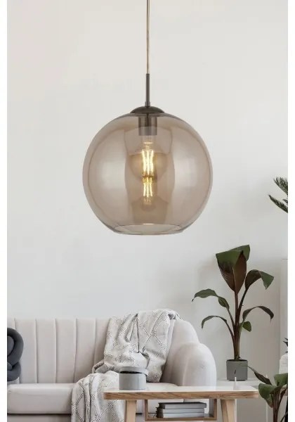 Searchlight 1632AM - Luster na lanku BALL 1xE27/60W/230V hnedá