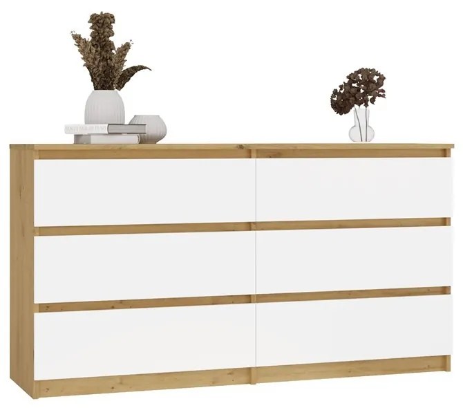 Komoda MALWA M6 140 dub artisan/biela