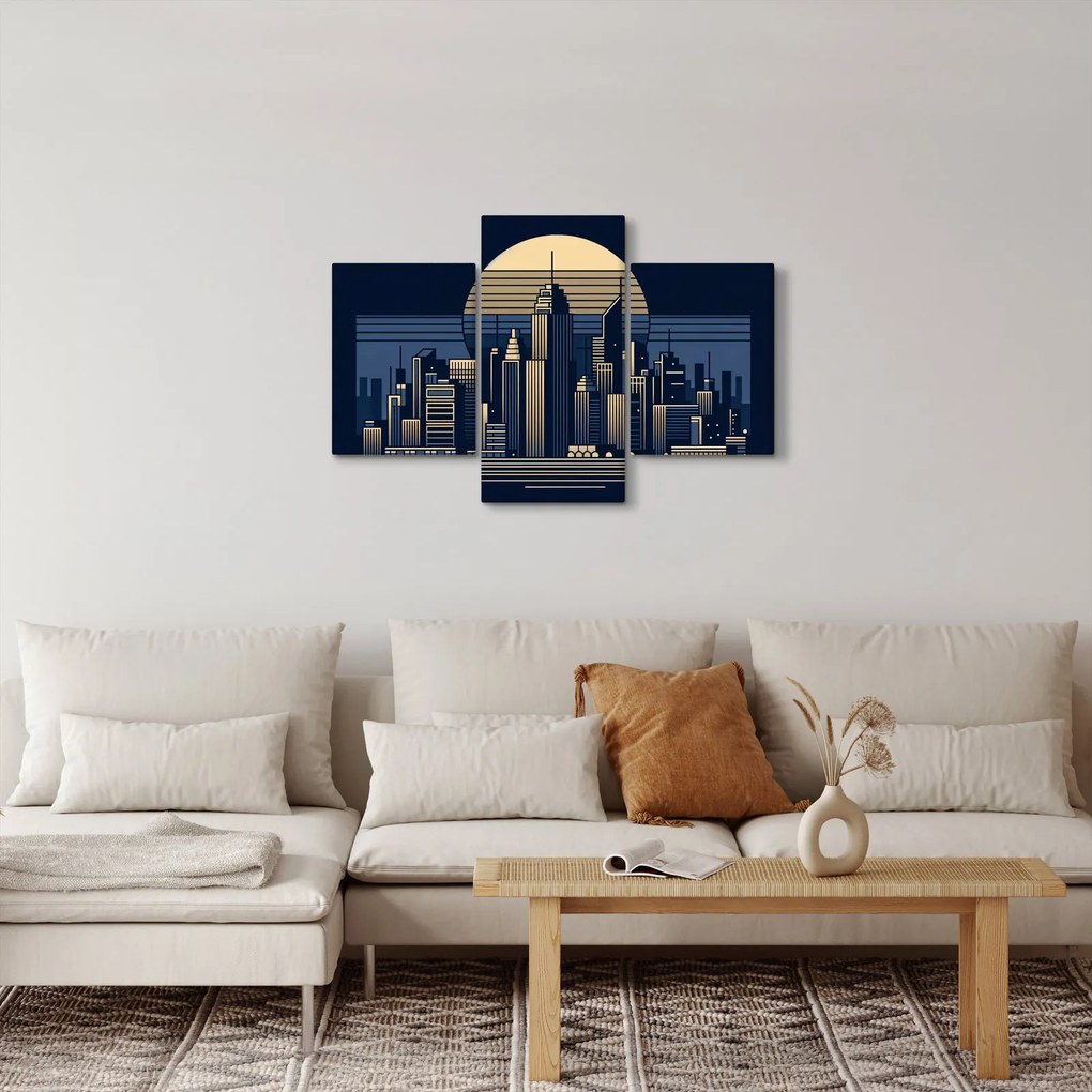Obraz – Geometrické mesto (90x60 cm)