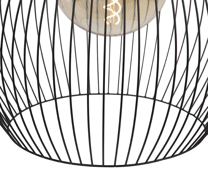 Dizajnové okrúhle závesné svietidlo čierne 50 cm - Dos