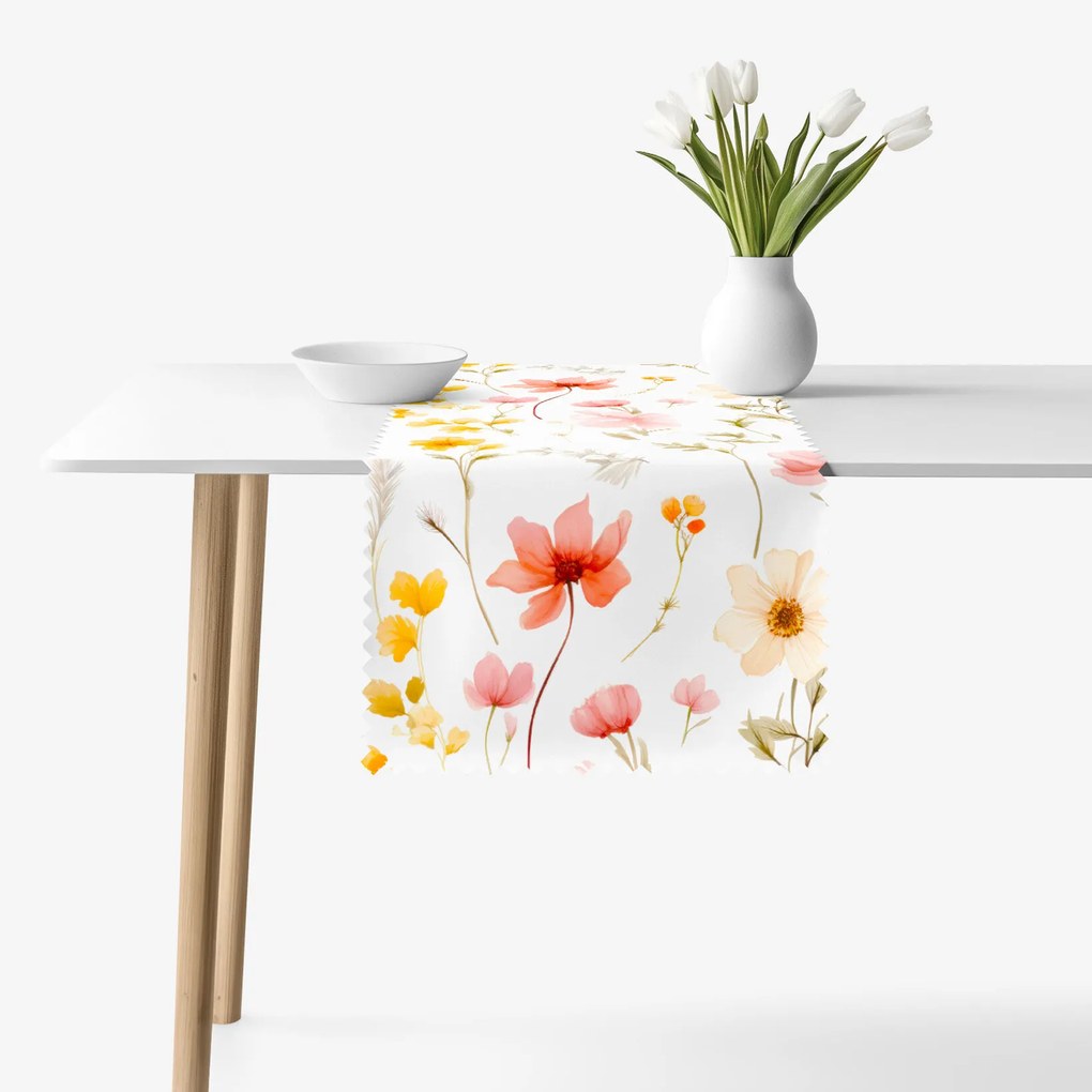 Goldea behúň na stôl teflónový - kvetinový raj 50x120 cm