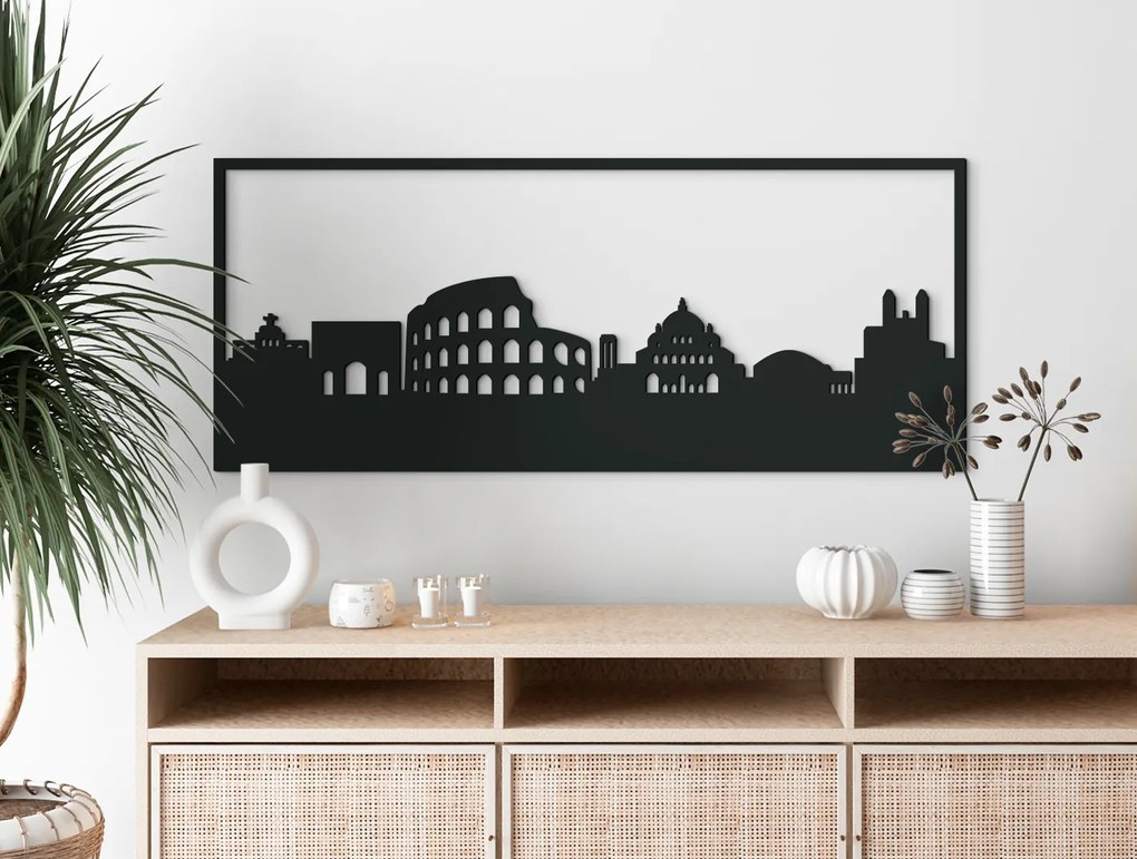 drevko Obraz Rím Rozmer obrazu: 37 x 89 cm, Farba dekorácie: Čierna