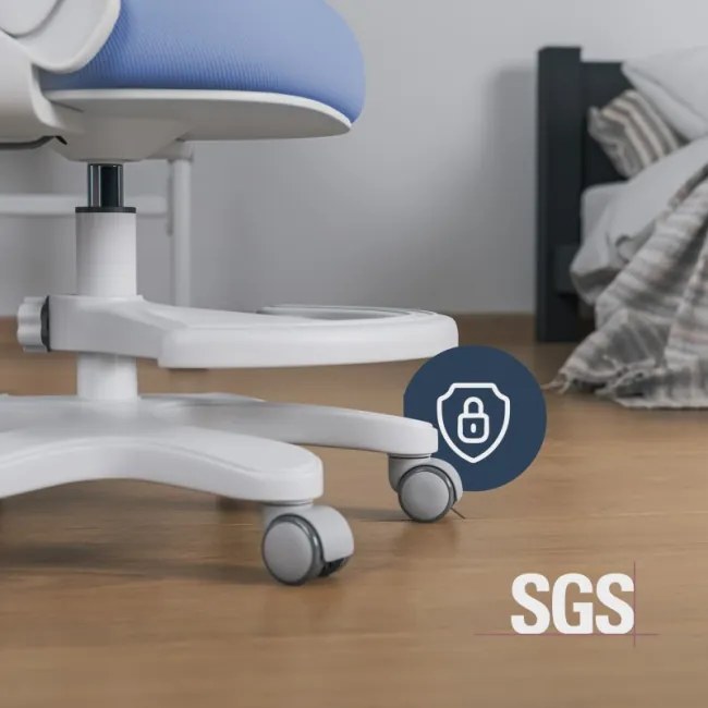 Detská otočná stolička Mark Adler Junior 4.3 modrá / sivá