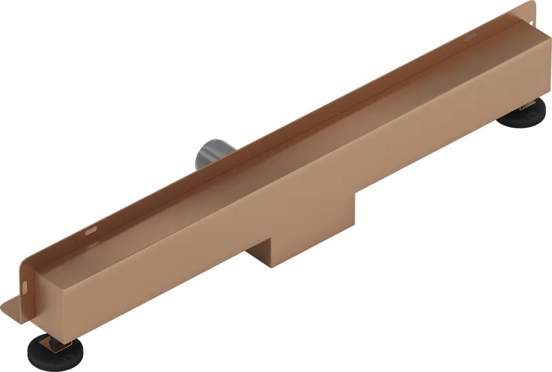 Mexen Flat Wall, sprchový žľab na stenu 2v1, 70 cm, medená matná, 1C30070