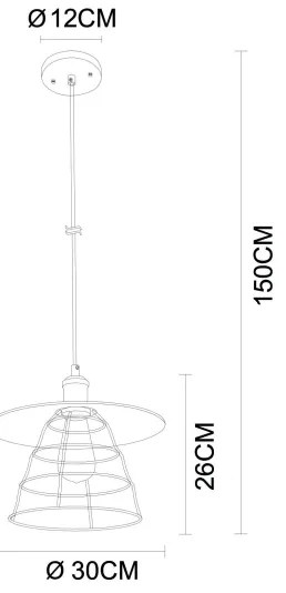 Globo 15086H1 - Luster VIEJO 1xE27/60W/230V