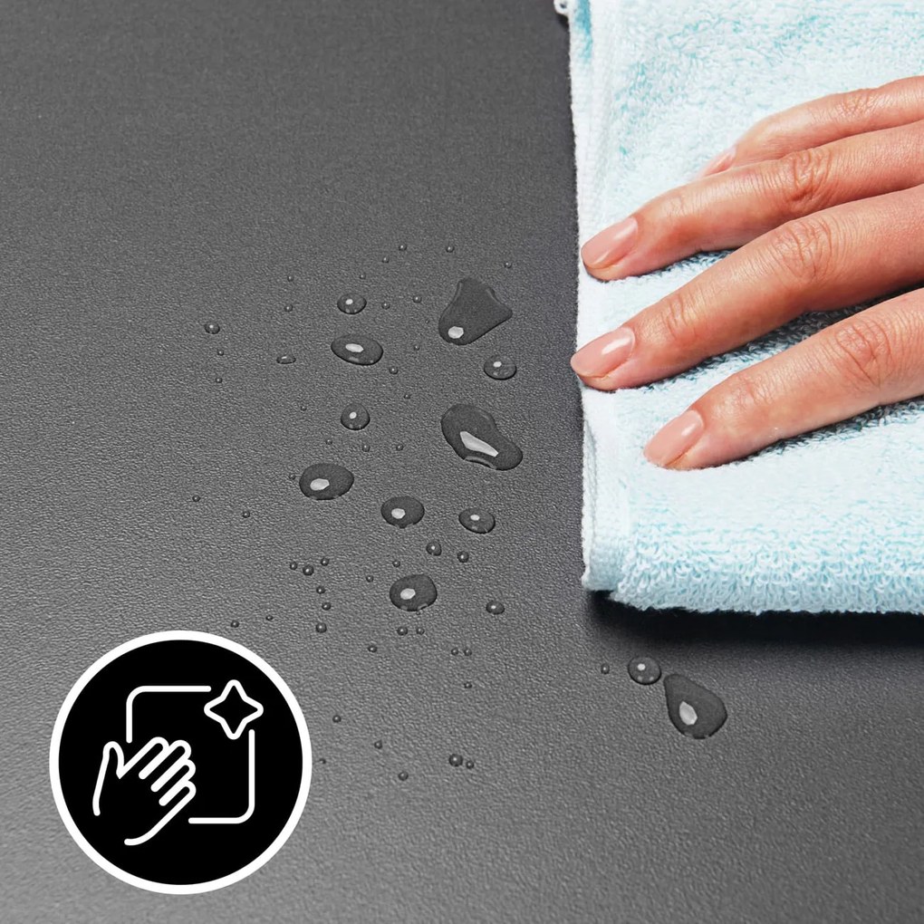 Nočný stolík ELOISE s podsvietením, 54x39x28cm, antracitová Casaria