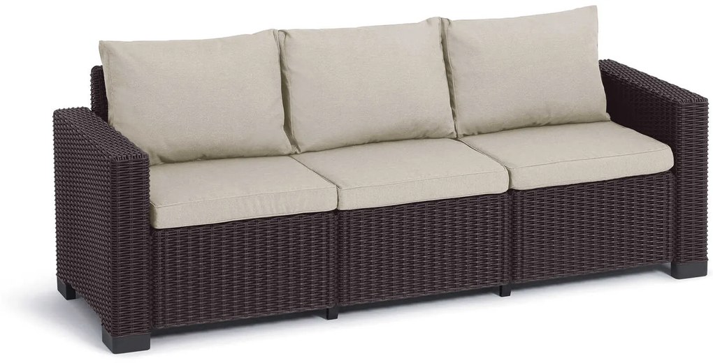 Záhradná pohovka FLORIDA 3 seater | hnedá