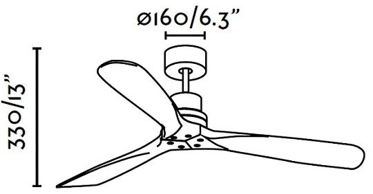 Stropný ventilátor Faro LANTAU 33370 tmavý orech + záruka 3 roky ZADARMO