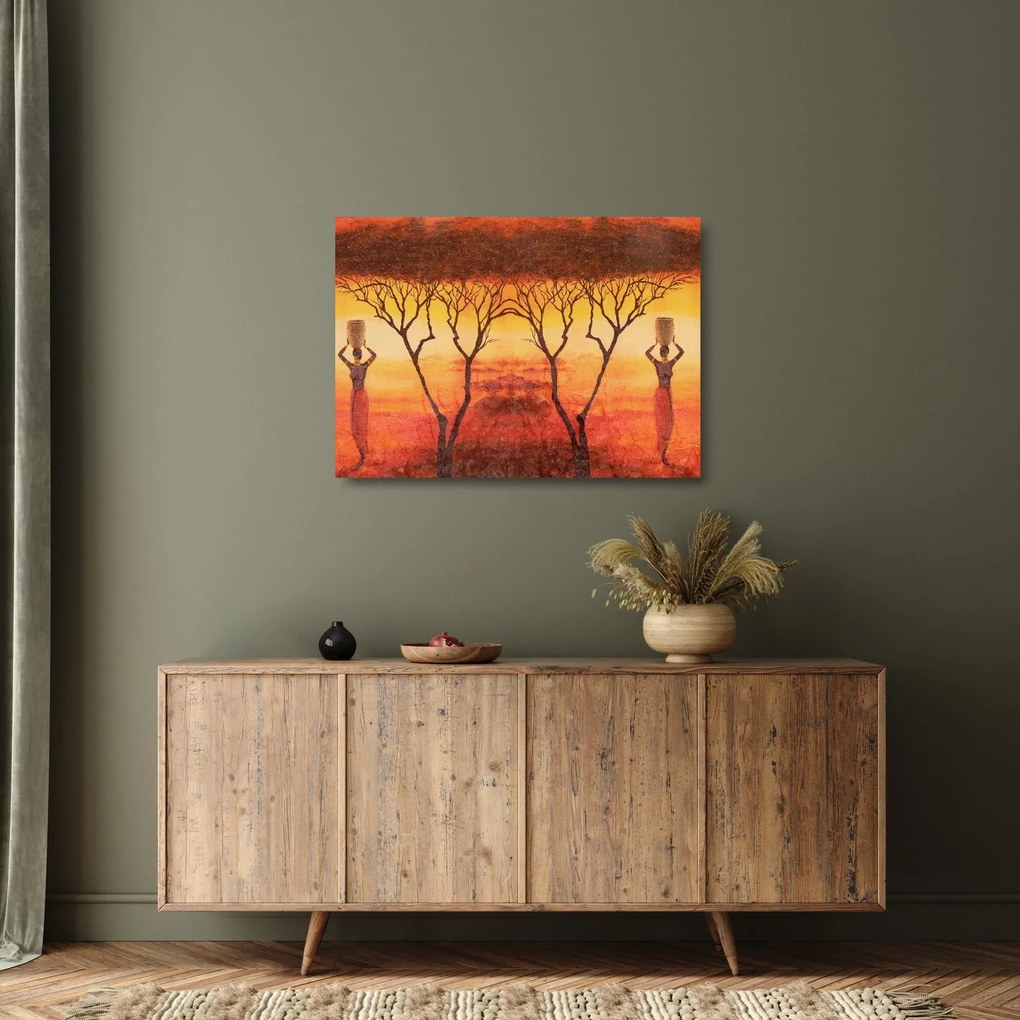 Sklenený obraz - Africká savana (70x50 cm)