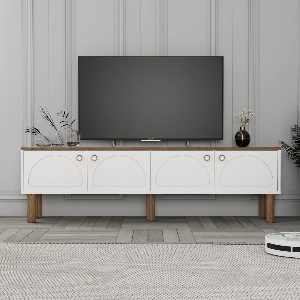 TV stolík/skrinka Bohnedo (biela). Akcia -17%. Vlastná spoľahlivá doprava až k Vám domov. 1121654