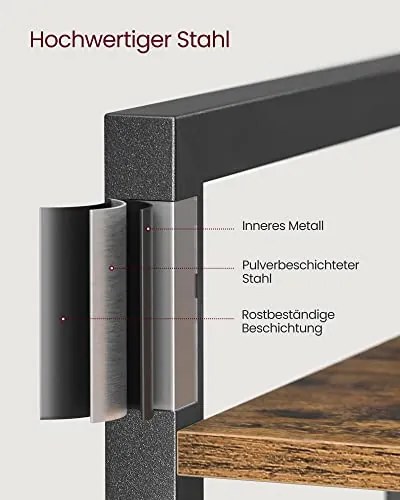 Industriálna knižnica, 5 políc, 153x66x30cm