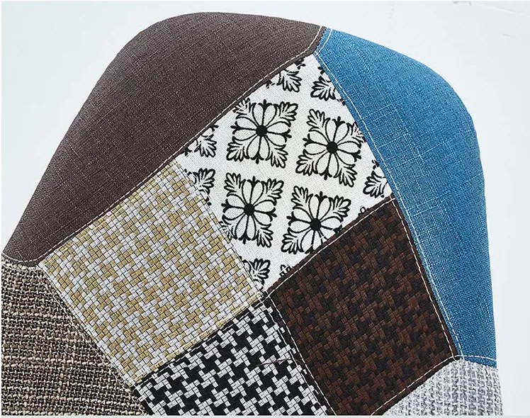 ShopJK STOLIČKA PATCHWORK MODRÁ, ŠKANDINÁVSKY ŠTÝL