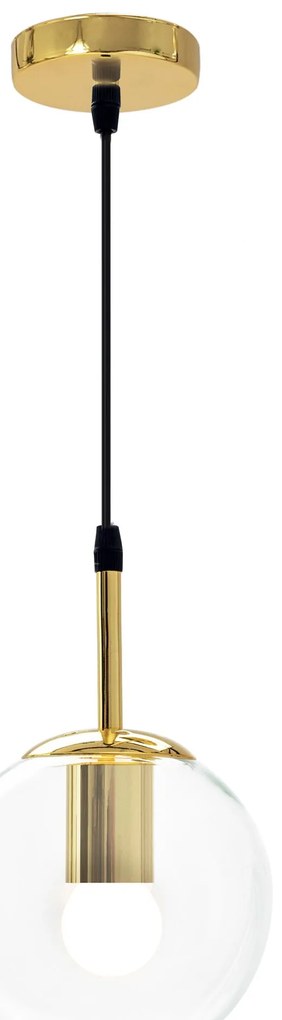 Toolight - sklenené stropné svietidlo E27 60W APP686-1CP, zlatá, OSW-00097