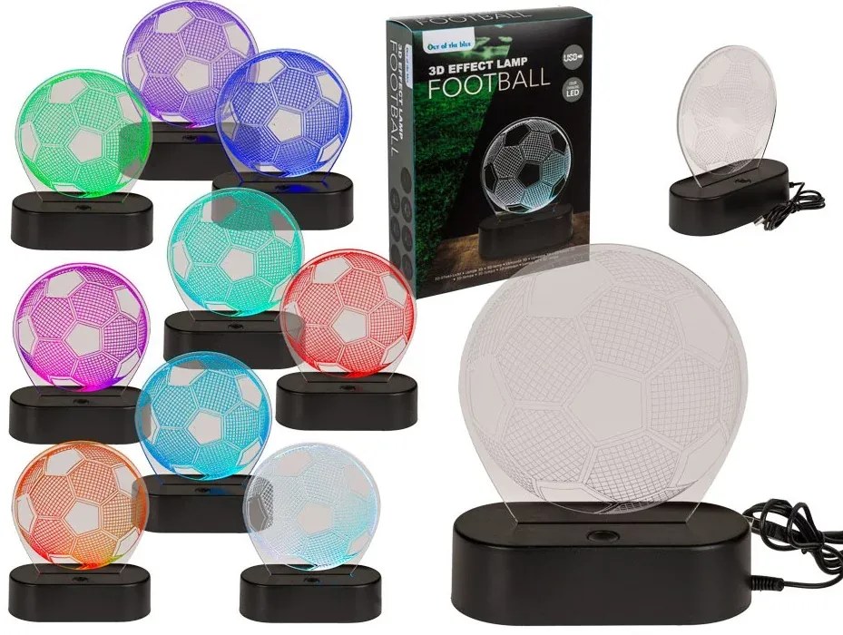 Zaparkorun Nočná 3D LED lampa - futbalová lopta