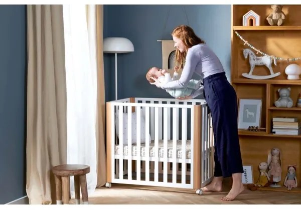 KINDERKRAFT SELECT - Detská postieľka 4v1 KOYA Premium buk/borovica