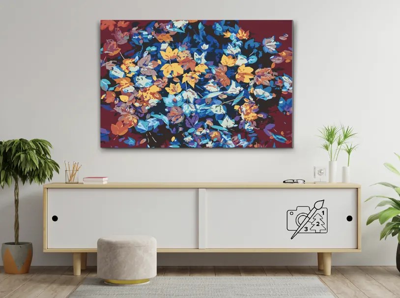 Gario Maľovanie podľa čísel Opadané lístie Rozmery: 120 x 80 cm, Rámovanie: S vnútorným rámom