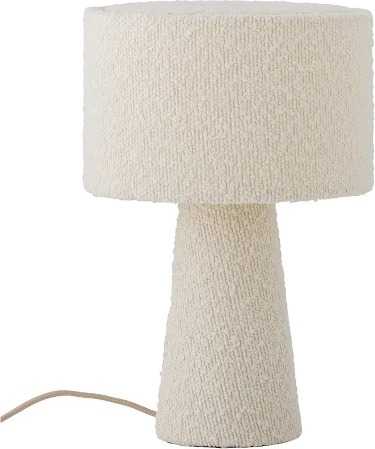 Biela stolová lampa s textilným tienidlom (výška 30 cm) Emmie – Bloomingville