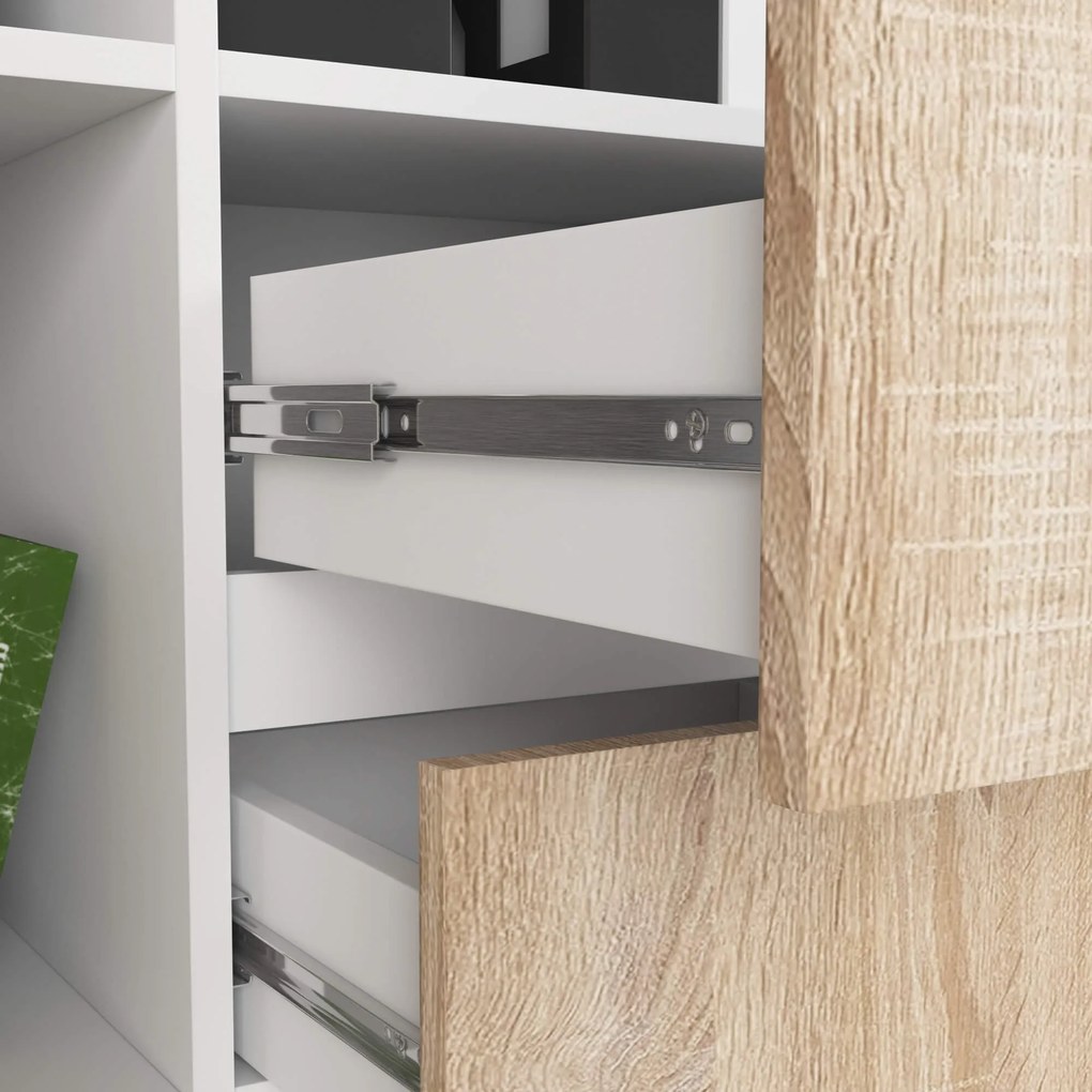 Skriňa Rexa II 80 cm biela/dub sonoma