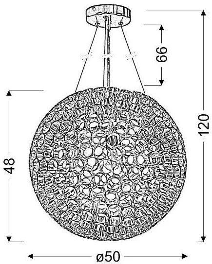 Candellux ABROS Luster 50 1X60W E27 Copper 31-09074