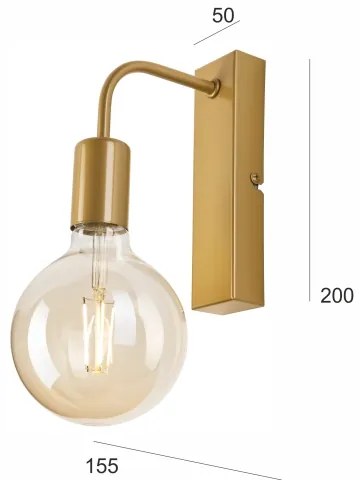 Nástenné svietidlo ASTRID 1xE27/60W/230V zlatá