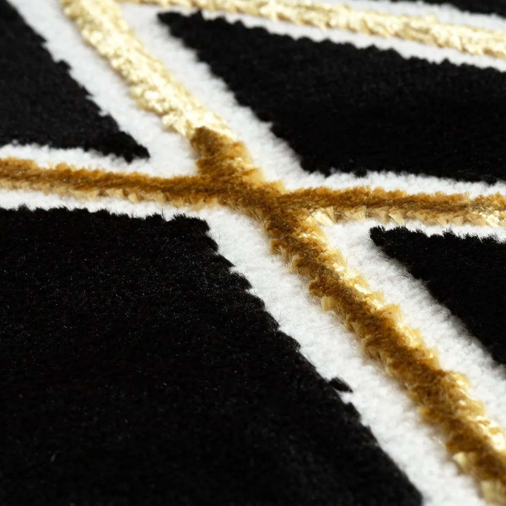 Kusový koberec Allure 1964 black/gold, 160x220, čierna, kancelária, Dywany Łuszczów