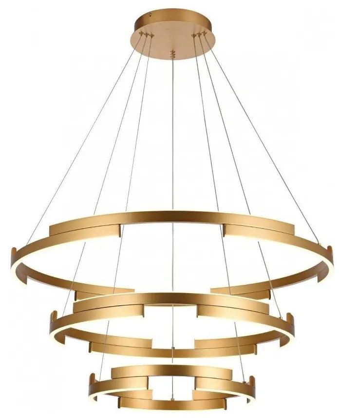 Redo 01-3181 - LED Stmievateľný luster na lanku CASTLE LED/80W/230V zlatá