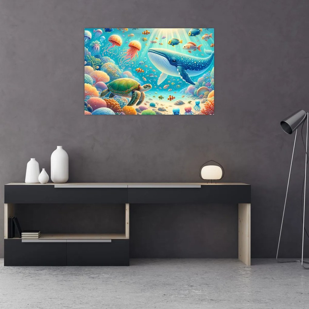 Obraz - Svet pod hladinou (90x60 cm)