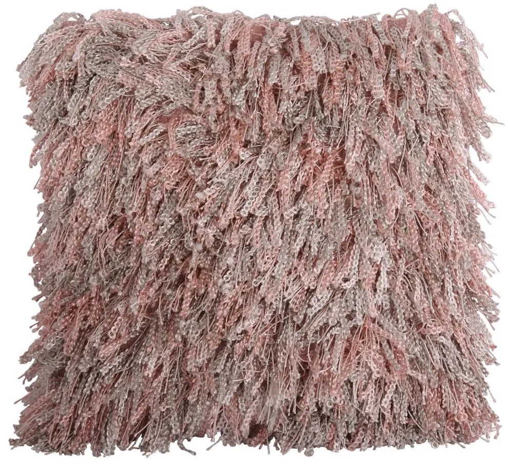 Růžový vankúš s výplňou Louise - 45*45 cm