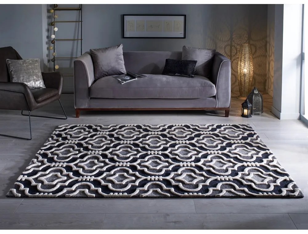 Sivý vlnený koberec 230x160 cm Moorish Amira - Flair Rugs