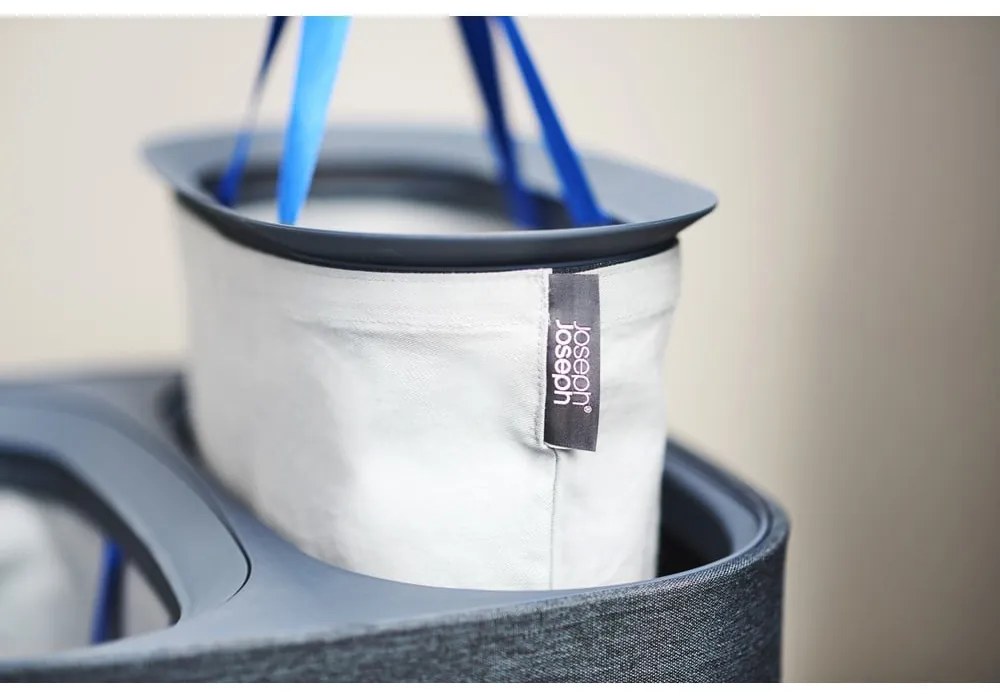 Antracitovosivý látkový kôš na bielizeň 2x30 l Tota – Joseph Joseph