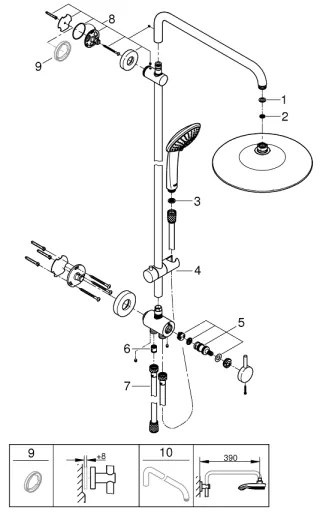 GROHE 27421002 - Sprchový systém EUPHORIA 260 lesklý chróm