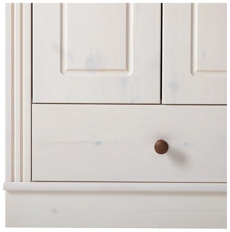 Biela šatníková skriňa z borovicového dreva 65x180 cm Anita – Støraa