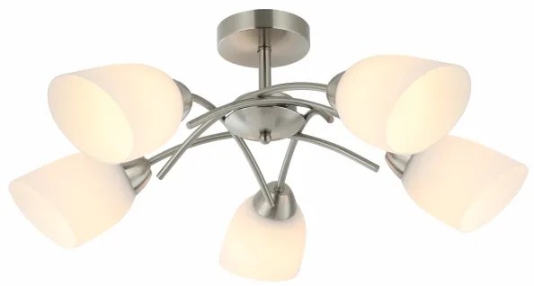 Prisadený luster DONNA 5xE27/60W/230V nikel