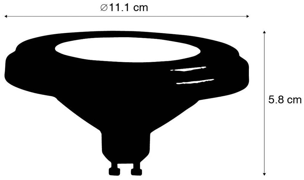 LED žiarovka GU10 AR111 8W 750lm 3000K