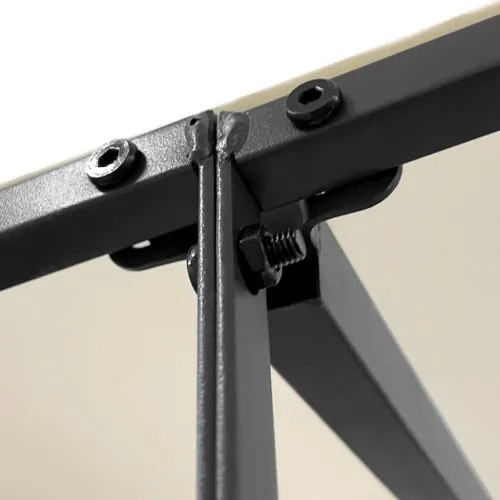 vidaXL Strieška krémová 2x2,3 m 180 g/m² látka a oceľ-