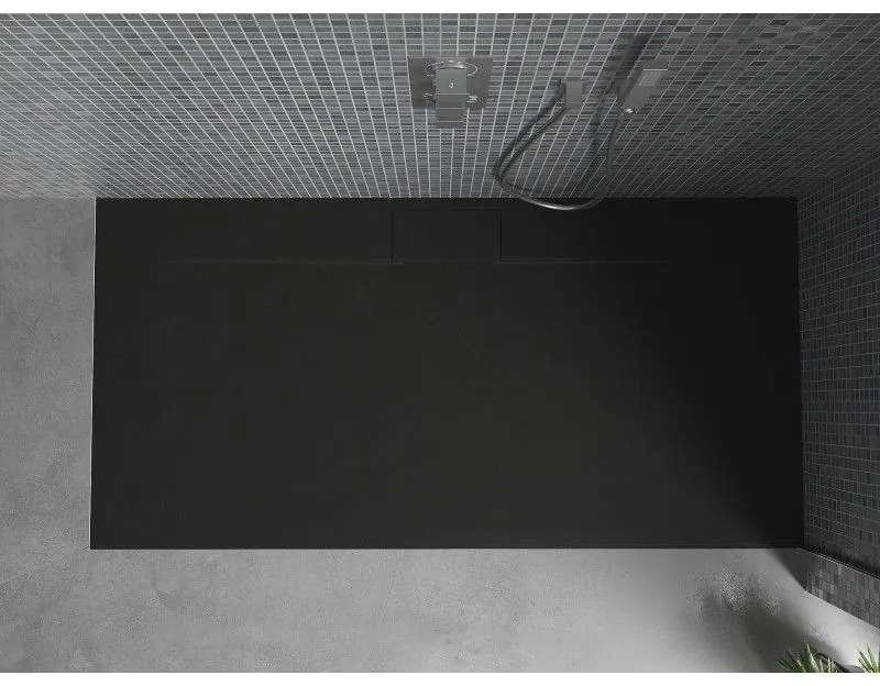 Mexen Egon, SMC obdĺžniková sprchová vanička 200 x 90 cm, čierna, 4R709020
