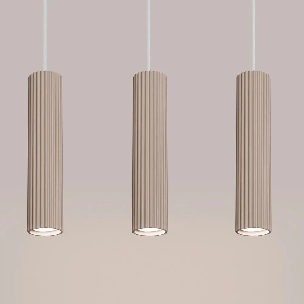 Taupe kovové závesné svietidlo Gleam – Sollux