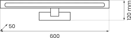 LED kúpeľňové osvetlenie na zrkadlo KLIMT LED/12W/230V 3000/4000/6000K 60 cm IP44 lesklý chróm