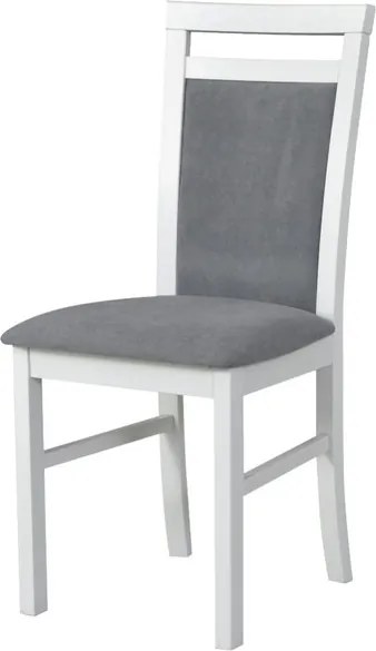 Sconto Jedálenská stolička MILAN 5 biela/sivá