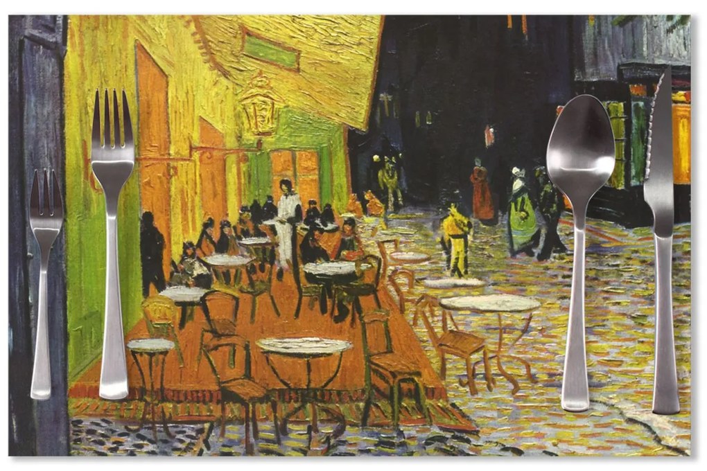 Sablio Prestieranie Terasa kaviarne v noci - Vincent van Gogh: 40x30cm